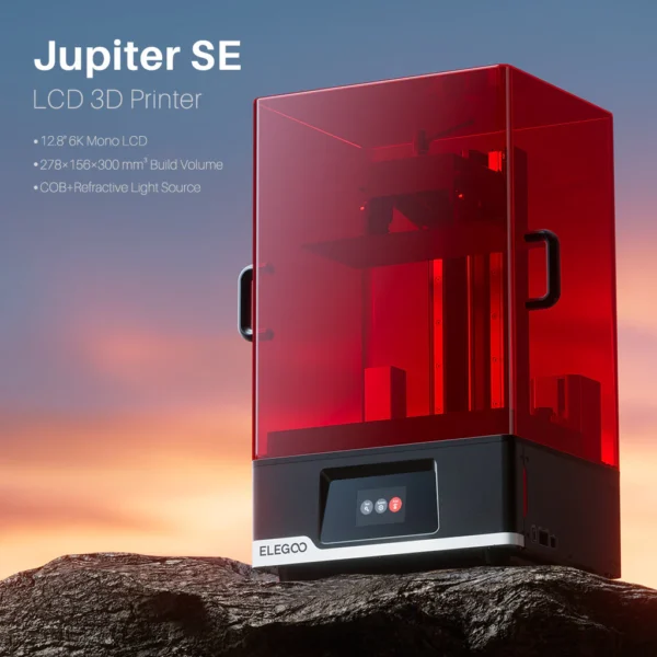 ELEGOO Jupiter SE Resin 3D Printer, Large MSLA 3D Printer with 12.8-inch 6K Monochrome LCD, Printing Size of 10.94 x 6.15 x11.81 Inch at best price online in islamabad rawalpindi lahore peshawar faisalabad karachi hyderabad quetta wah taxila Pakistan