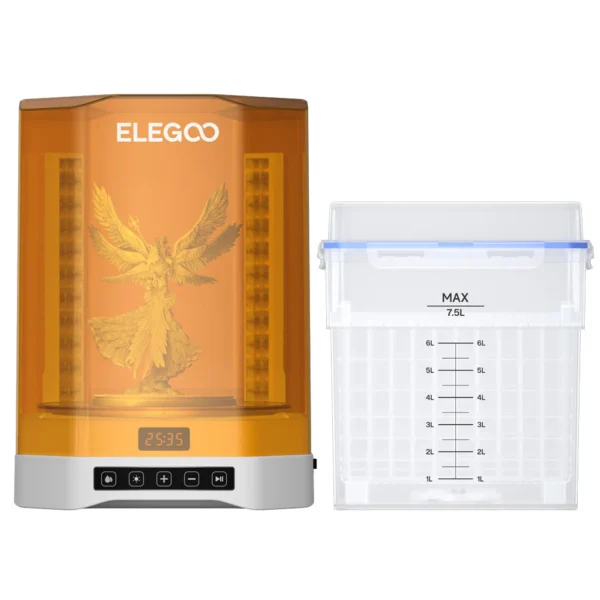 ELEGOO Mercury Plus V3.0 Wash and Cure Station, 7.5L Large Capacity Cleaning, 360° All-Around Curing, Compatible with Most LCD/DLP/SLA 3D Printers at best price online in islamabad rawalpindi lahore peshawar faisalabad karachi hyderabad quetta wah taxila Pakistan