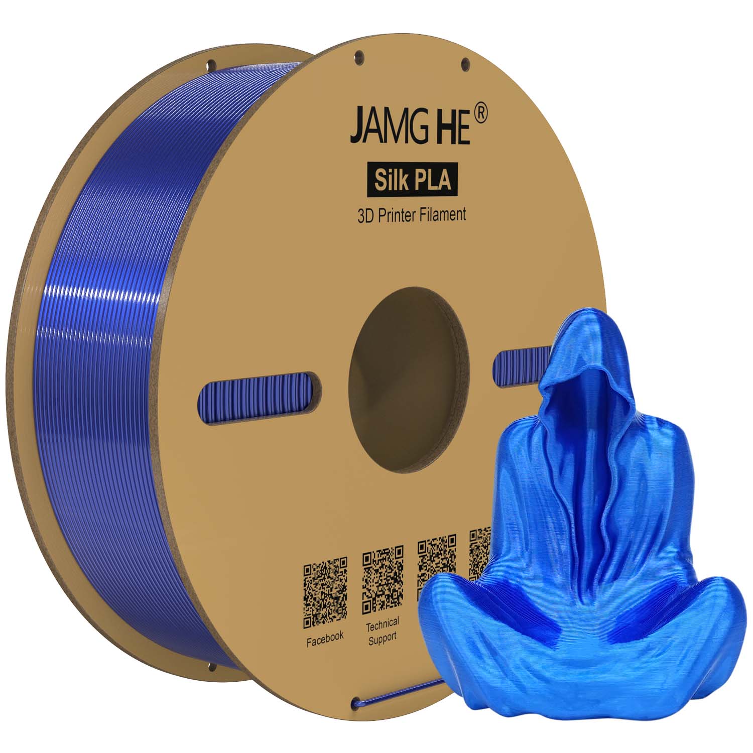 JAMG HE Silk PLA blue 3D Printer Filament 1.75mm 1kg Roll at best price online in islamabad rawalpindi lahore karachi multan sukkur skardu peshawar taxila wah gujranwala faisalabad hyderabad quetta pakistan