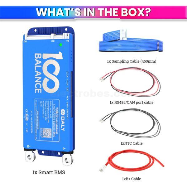 Battery Management System DALY Smart BMS 100 balance 40A 8-24S 24V 48V 60V 72V BMS with 1A Active Balancer and Built-in Bluetooth for Lithium/LFP/LTO Battery Pack at best price online in islamabad rawalpindi lahore peshawar faisalabad karachi hyderabad quetta wah taxila Pakistan