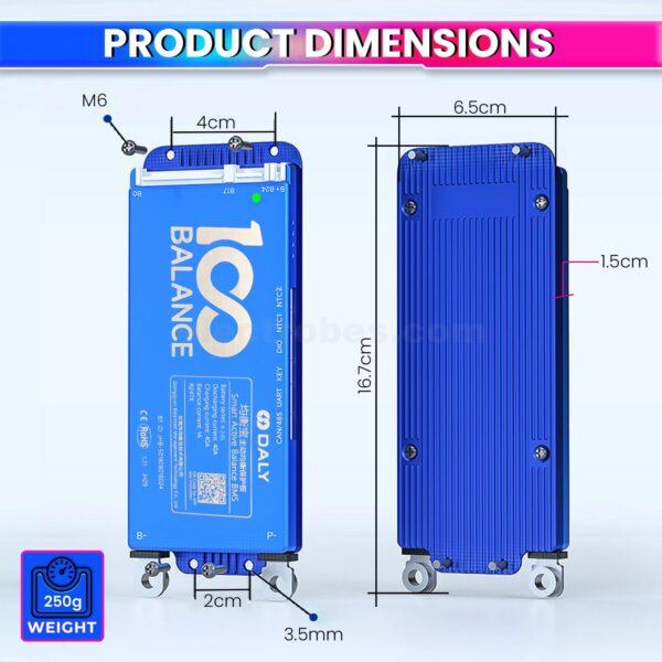 Battery Management System DALY Smart BMS 100 balance 40A 8-24S 24V 48V 60V 72V BMS with 1A Active Balancer and Built-in Bluetooth for Lithium/LFP/LTO Battery Pack at best price online in islamabad rawalpindi lahore peshawar faisalabad karachi hyderabad quetta wah taxila Pakistan