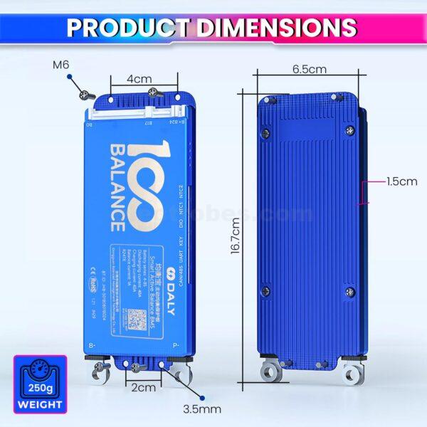 Battery Management System DALY Smart BMS 100 balance 40A 8-24S 24V 48V 60V 72V BMS with 1A Active Balancer and Built-in Bluetooth for Lithium/LFP/LTO Battery Pack at best price online in islamabad rawalpindi lahore peshawar faisalabad karachi hyderabad quetta wah taxila Pakistan