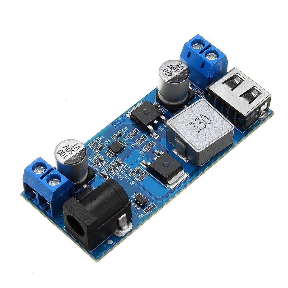 DC-DC 24V/12V To 5V 5A Step Down Power Supply Buck Converter Adjustable USB Step-down Charging Module For Arduino, ESP32, Raspberry pi at best price online in islamabad rawalpindi lahore peshawar faisalabad karachi hyderabad quetta wah taxila Pakistan