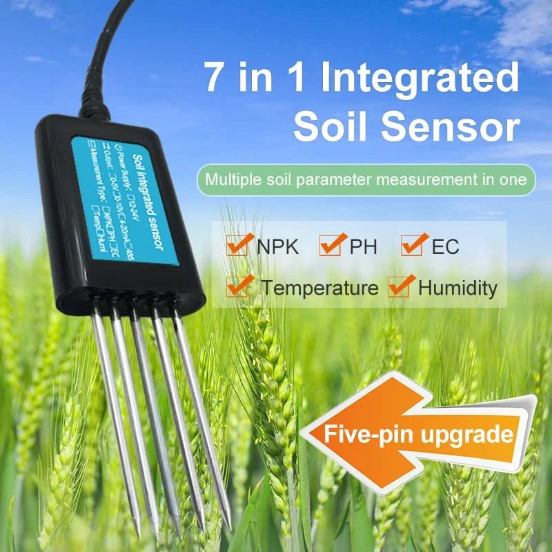 Buy 7 in 1 Soil Integrated Sensor EC PH NPK Moisture Temperature Meter online at best price and delivery in islamabad rawalpindi lahore peshawar faisalabad karachi hyderabad quetta wah taxila multan sialkot mardan Pakistan