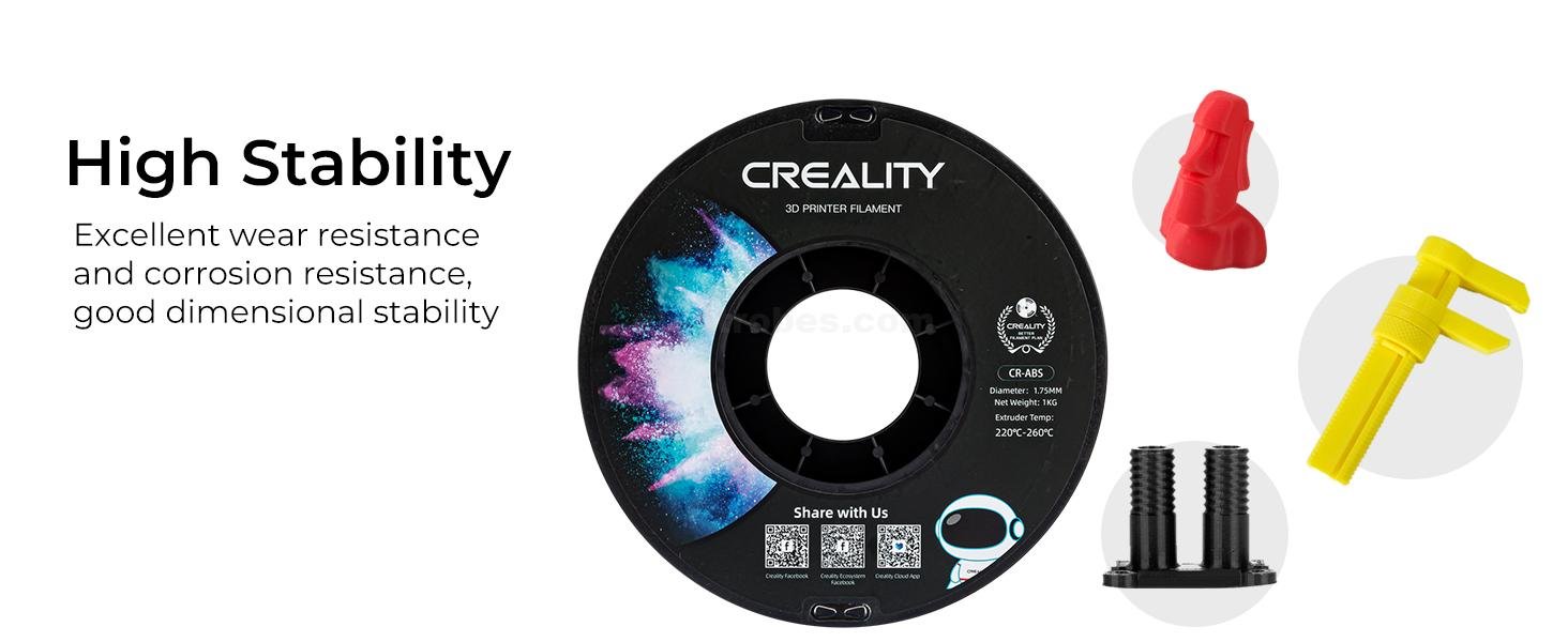 Creality CR ABS 1.75mm 3D Printer Filament at best price online in islamabad rawalpindi lahore peshawar faisalabad karachi hyderabad quetta wah taxila Pakistanat best price online in islamabad rawalpindi lahore peshawar faisalabad karachi hyderabad quetta wah taxila Pakistan