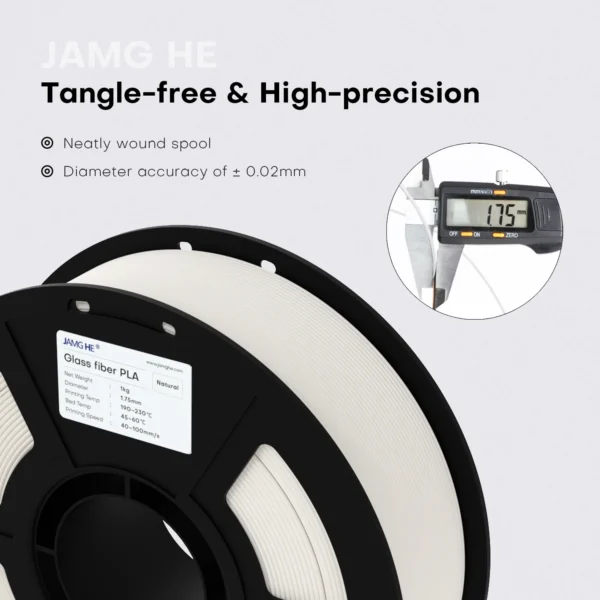 JAMG HE Glass Fiber PLA Filament 1.75mm 3D Printer Filament at best price online in islamabad rawalpindi lahore peshawar faisalabad karachi hyderabad quetta wah taxila Pakistanat best price online in islamabad rawalpindi lahore peshawar faisalabad karachi hyderabad quetta wah taxila Pakistan