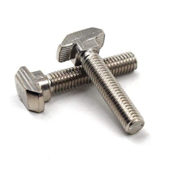 M5x12, 16, 20, 25mm T Slot Drop-in Bolt, 20pcs Hammer Head T-Bolt T Shape Stud Sliding Screw for European Standard 40 Series Aluminum Profile at best price online in islamabad rawalpindi lahore peshawar faisalabad karachi hyderabad quetta wah taxila Pakistan