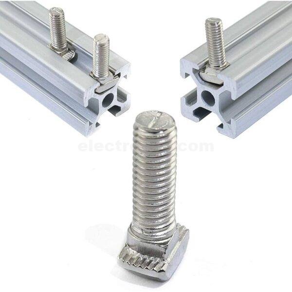M5x12, 16, 20, 25mm T Slot Drop-in Bolt, 20pcs Hammer Head T-Bolt T Shape Stud Sliding Screw for European Standard 40 Series Aluminum Profile at best price online in islamabad rawalpindi lahore peshawar faisalabad karachi hyderabad quetta wah taxila Pakistan