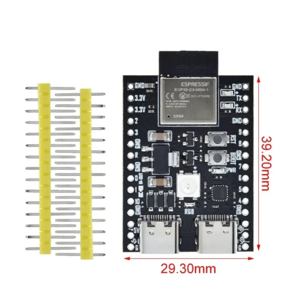 ESP32 / ESP32-C3 WiFi+Bluetooth 5.0 Internet Of Things Dual Type-C Development Board Core Board ESP32-C3-DevKitM-1 For Arduino at best price online in islamabad rawalpindi lahore peshawar faisalabad karachi hyderabad quetta wah taxila Pakistan