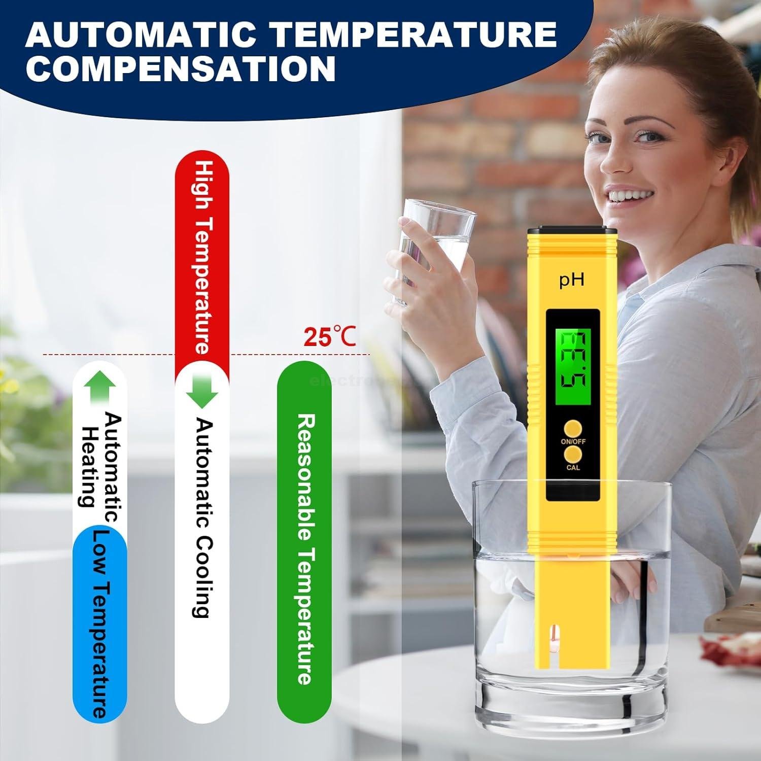 Digital PH Meter, Digital PH Tester 0.01 High Accuracy PH Meter for water, 0-14 PH value Measurement Range for Drinking Water, Pool and Aquarium water quality check at best price online in islamabad rawalpindi lahore peshawar faisalabad karachi hyderabad quetta wah taxila Pakistan