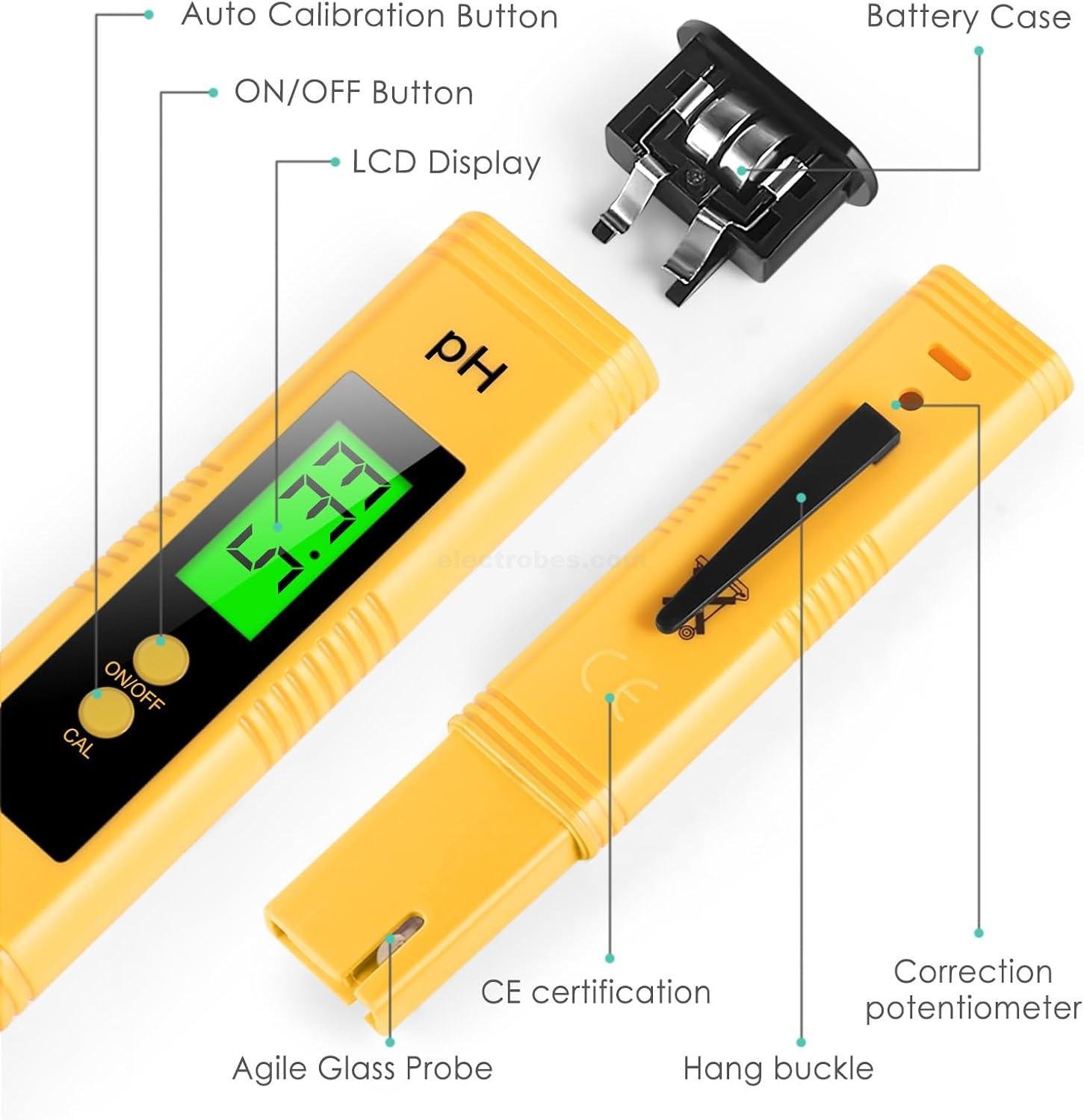 Digital PH Meter, Digital PH Tester 0.01 High Accuracy PH Meter for water, 0-14 PH value Measurement Range for Drinking Water, Pool and Aquarium water quality check at best price online in islamabad rawalpindi lahore peshawar faisalabad karachi hyderabad quetta wah taxila Pakistan