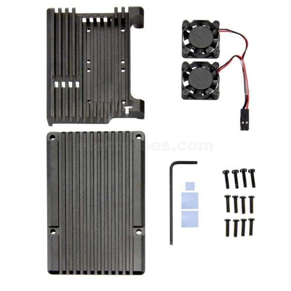 Buy Aluminum Alloy Armor Case for Raspberry Pi 4B Heatsink Cooler Case with Dual PWM Cooling Fan for Raspberry Pi 4 8GB/4GB/2GB online at best price and delivery in islamabad rawalpindi lahore peshawar faisalabad karachi hyderabad quetta wah taxila multan sialkot mardan Pakistan