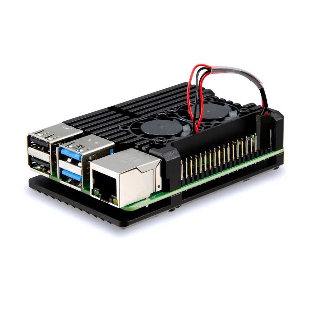 Buy Aluminum Alloy Armor Case for Raspberry Pi 4B Heatsink Cooler Case with Dual PWM Cooling Fan for Raspberry Pi 4 8GB/4GB/2GB online at best price and delivery in islamabad rawalpindi lahore peshawar faisalabad karachi hyderabad quetta wah taxila multan sialkot mardan Pakistan