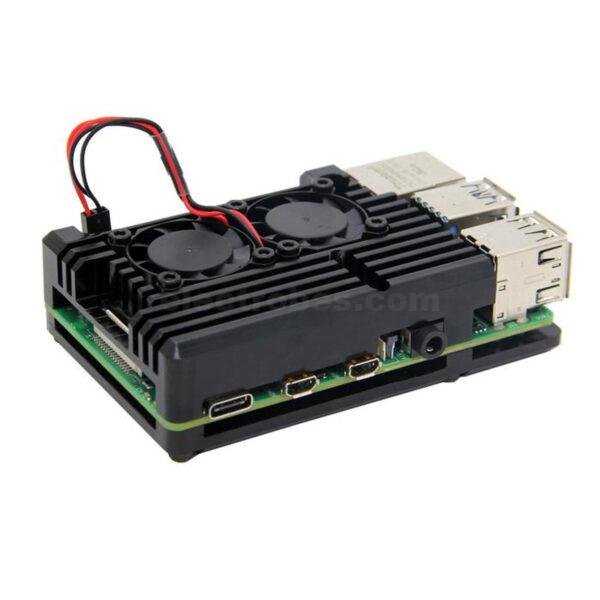 Buy Aluminum Alloy Armor Case for Raspberry Pi 4B Heatsink Cooler Case with Dual PWM Cooling Fan for Raspberry Pi 4 8GB/4GB/2GB online at best price and delivery in islamabad rawalpindi lahore peshawar faisalabad karachi hyderabad quetta wah taxila multan sialkot mardan Pakistan
