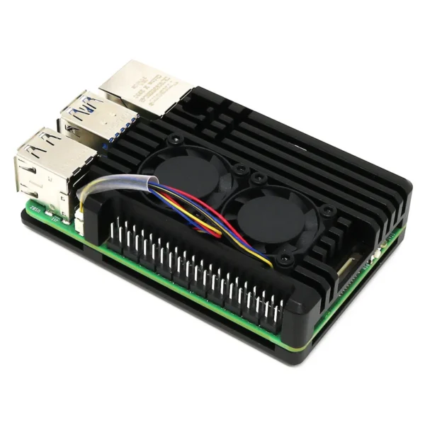 Buy Aluminum Alloy Armor Case for Raspberry Pi 5 Heatsink Cooler Case with Dual PWM Cooling Fan for Raspberry Pi 5 8GB/4GB online at best price and delivery in islamabad rawalpindi lahore peshawar faisalabad karachi hyderabad quetta wah taxila multan sialkot mardan Pakistan