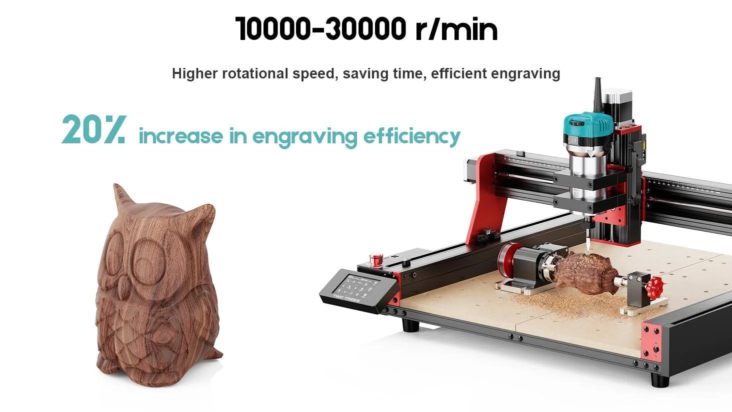 Buy Twotrees 30000RPM Wood Router Trimmer Kit 800W Spindle for CNC Machine Engraver Wood Router Tool online at best price and delivery in islamabad rawalpindi lahore peshawar faisalabad karachi hyderabad quetta wah taxila multan sialkot mardan Pakistan 