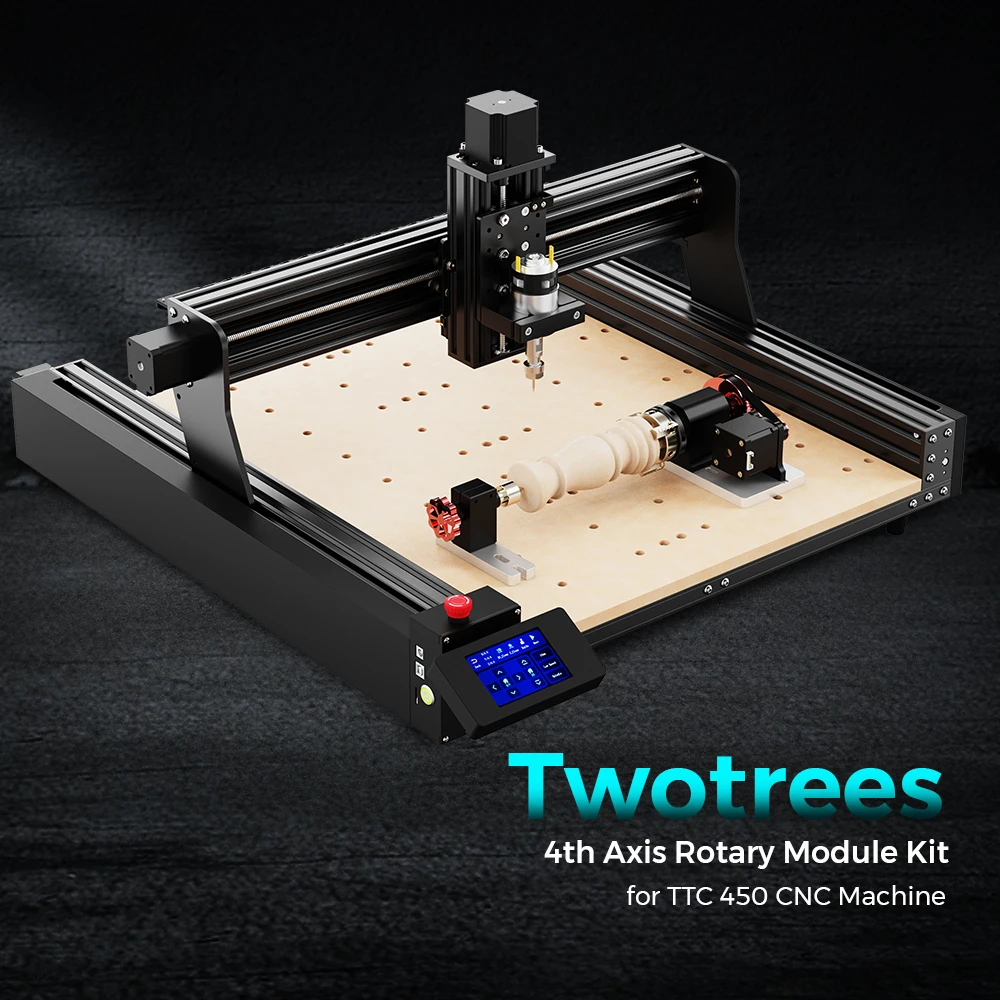 Buy Twotrees 4th Axis Rotary Module Kit for TTC450/ TTC 450 PRO CNC and Laser Engraving Machine Rotary Roller online at best price and delivery in islamabad rawalpindi lahore peshawar faisalabad karachi hyderabad quetta wah taxila multan sialkot mardan Pakistan 
