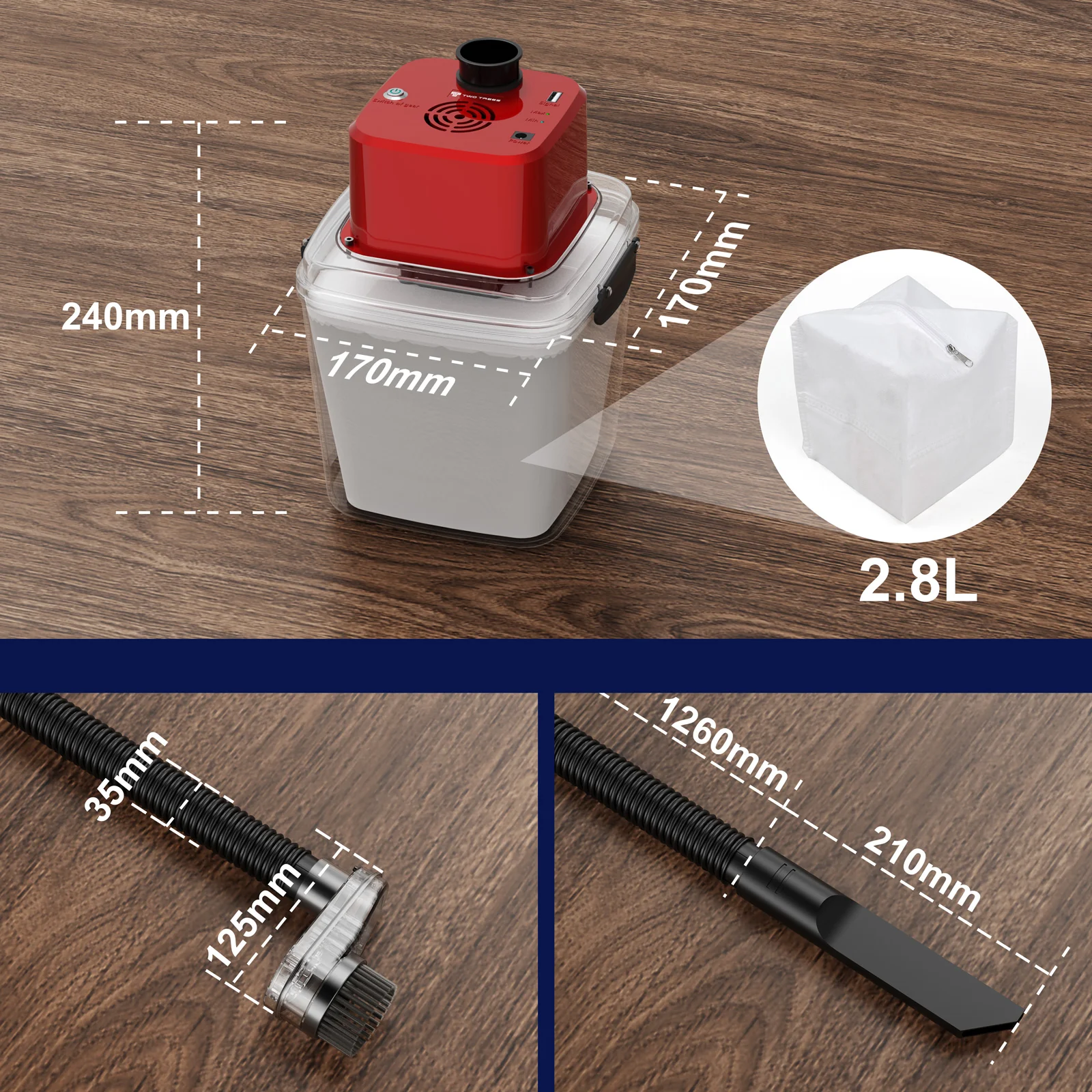 Buy Twotrees CNC Vacuum Cleaner Monster (M1) Kit with Built-in Filter Cotton online at best price and delivery in islamabad rawalpindi lahore peshawar faisalabad karachi hyderabad quetta wah taxila multan sialkot mardan Pakistan 