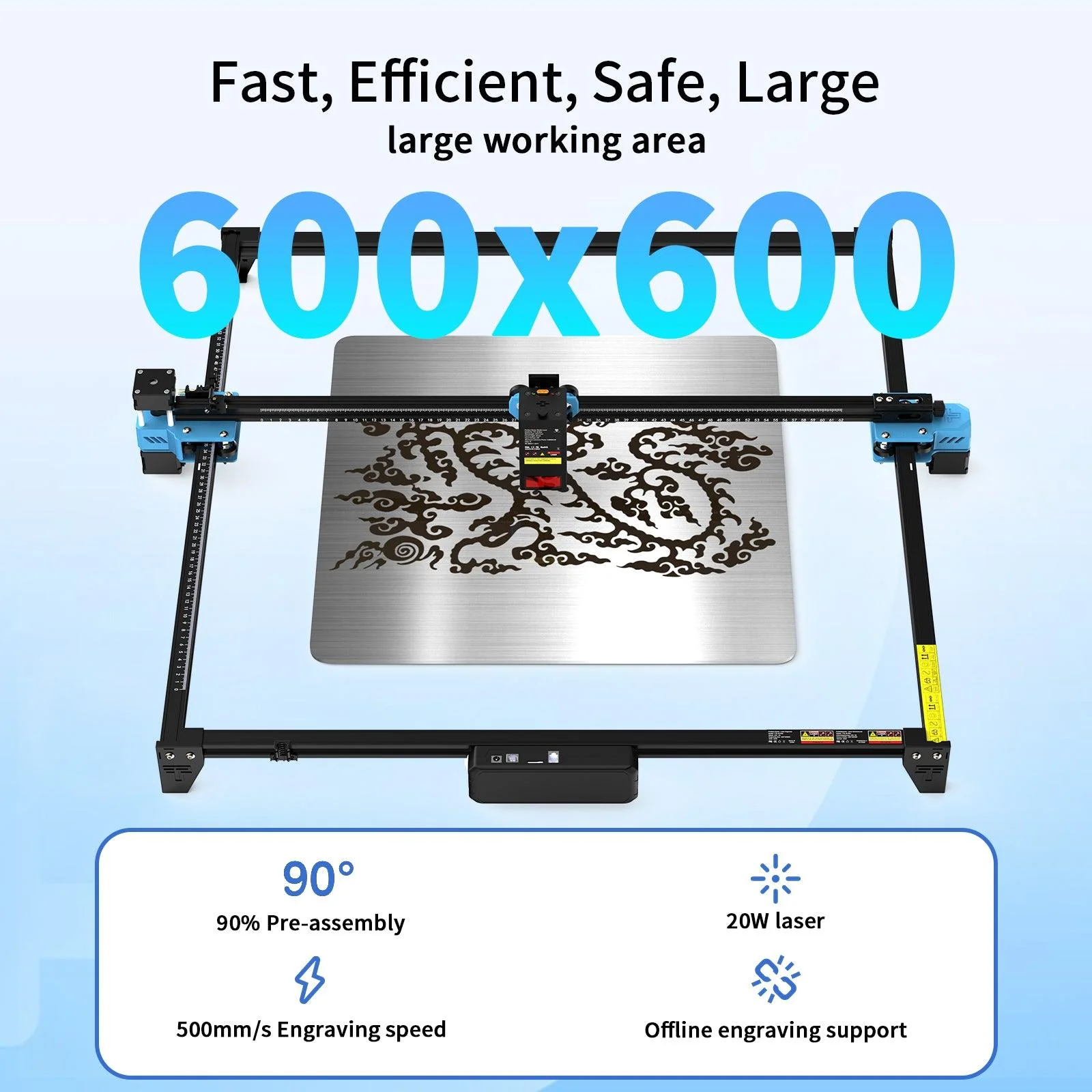 Buy Twotrees TTS-20 Max 20W Diode LASER Engraving Laser Marking Machine online at best price and delivery in islamabad rawalpindi lahore peshawar faisalabad karachi hyderabad quetta wah taxila multan sialkot mardan Pakistan 