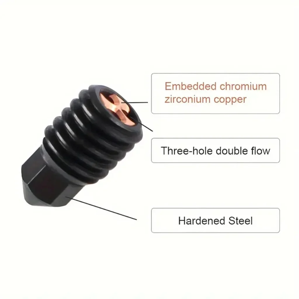 Buy 0.4mm CHT Hardened Steel Nozzle for X1C, P1S Filament for 3D Printer online at best price and delivery in islamabad rawalpindi lahore peshawar faisalabad karachi hyderabad quetta wah taxila multan sialkot mardan Pakistan 