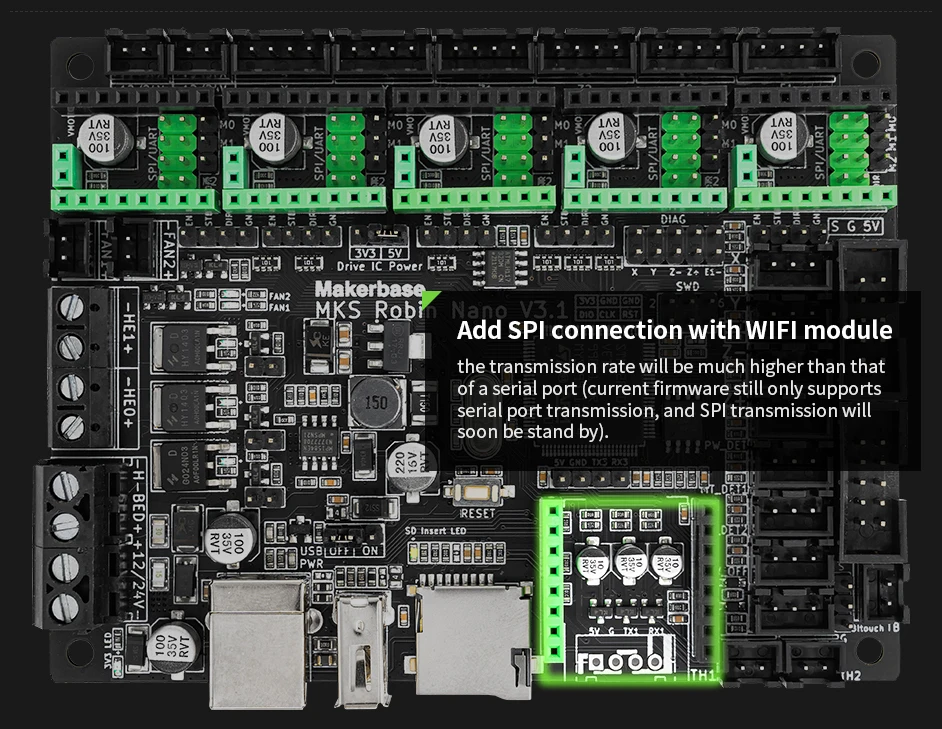 Buy MKS Robin nano V3.1 32Bit Control Board 3D Printer online at best price and delivery in islamabad rawalpindi lahore peshawar faisalabad karachi hyderabad quetta wah taxila multan sialkot mardan Pakistan 