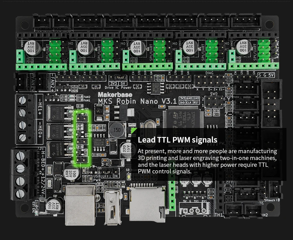 Buy MKS Robin nano V3.1 32Bit Control Board 3D Printer online at best price and delivery in islamabad rawalpindi lahore peshawar faisalabad karachi hyderabad quetta wah taxila multan sialkot mardan Pakistan 