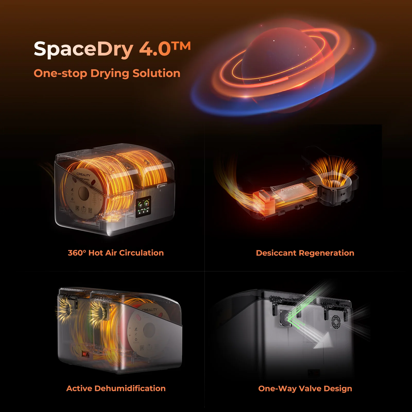 Buy Creality Space PI X4 Filament Dryer Plus Dual 3D Printer Filament Dehydrator Storage Box online at best price and delivery in islamabad rawalpindi lahore peshawar faisalabad karachi hyderabad quetta wah taxila multan sialkot mardan Pakistan