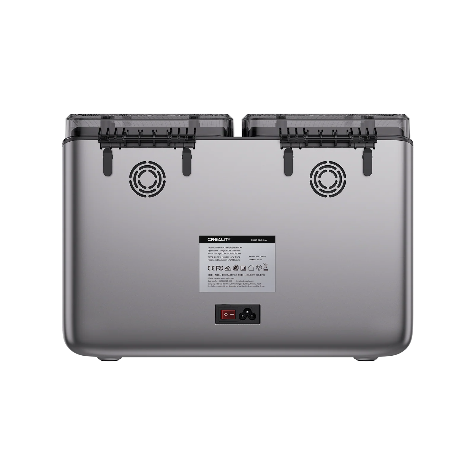 Buy Creality Space PI X4 Filament Dryer Plus Dual 3D Printer Filament Dehydrator Storage Box online at best price and delivery in islamabad rawalpindi lahore peshawar faisalabad karachi hyderabad quetta wah taxila multan sialkot mardan Pakistan