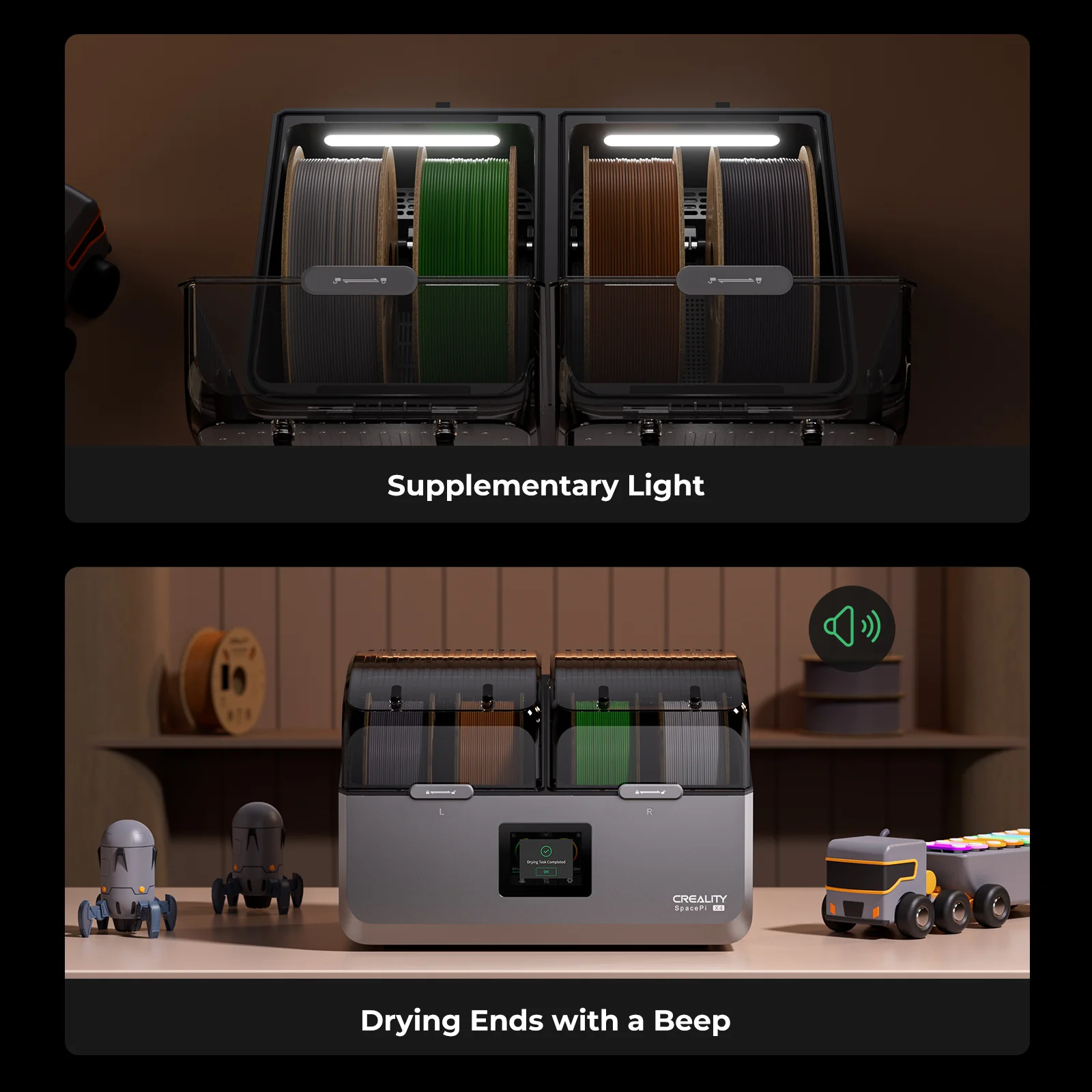 Buy Creality Space PI X4 Filament Dryer Plus Dual 3D Printer Filament Dehydrator Storage Box online at best price and delivery in islamabad rawalpindi lahore peshawar faisalabad karachi hyderabad quetta wah taxila multan sialkot mardan Pakistan