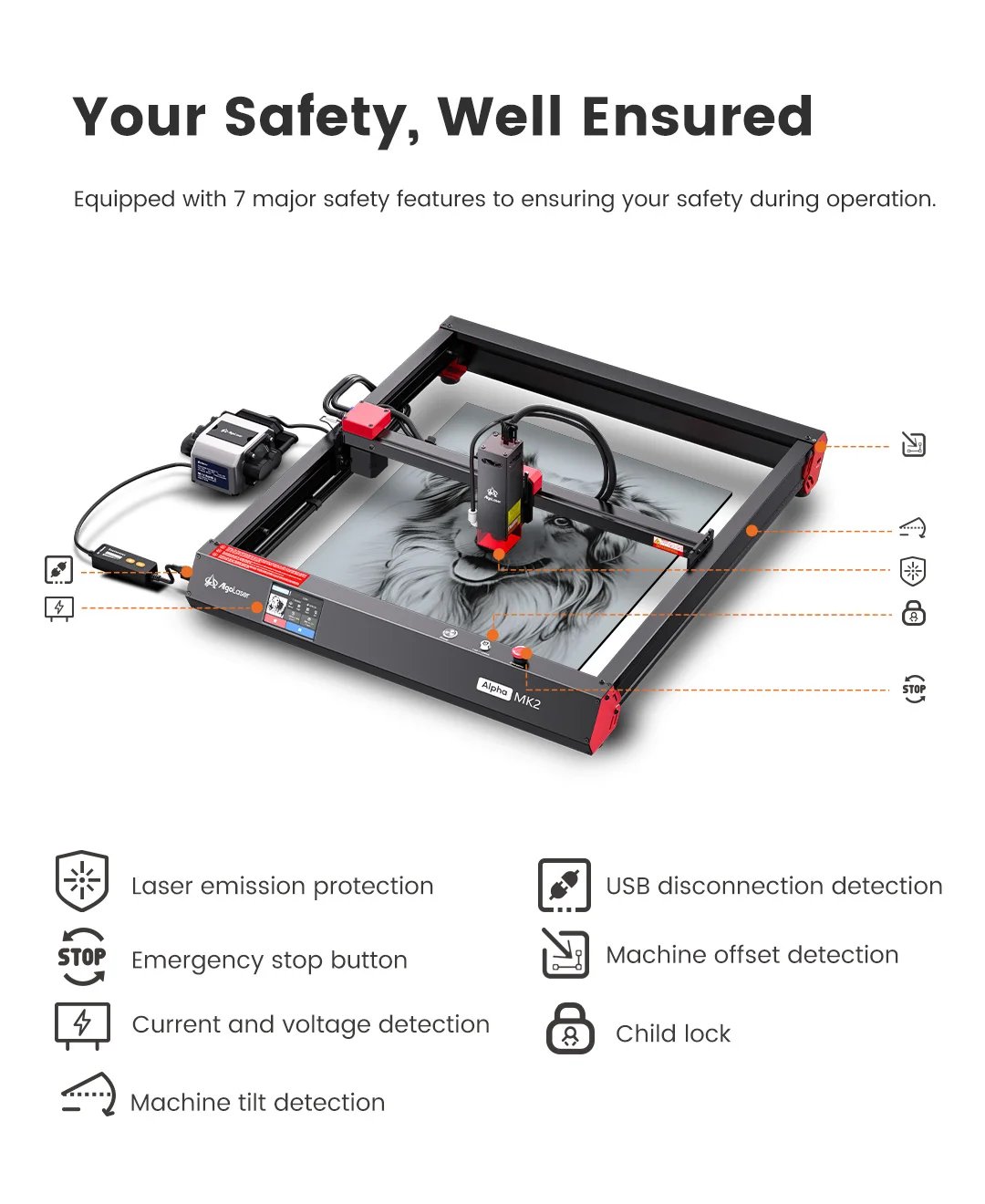 Buy Alpha MK2 20W Extended Diode Laser Engraver (15.7″x 33.5″) online at best price and delivery in islamabad rawalpindi lahore peshawar faisalabad karachi hyderabad quetta wah taxila multan sialkot mardan Pakistan 