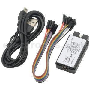 Buy USB Logic Analyzer Set 24MHz Mini Logic Analyzer 8 Channel Input Logic Analyzer Device with USB Cable and Jump Wire online at best price and delivery in islamabad rawalpindi lahore peshawar faisalabad karachi hyderabad quetta wah taxila multan sialkot mardan Pakistan