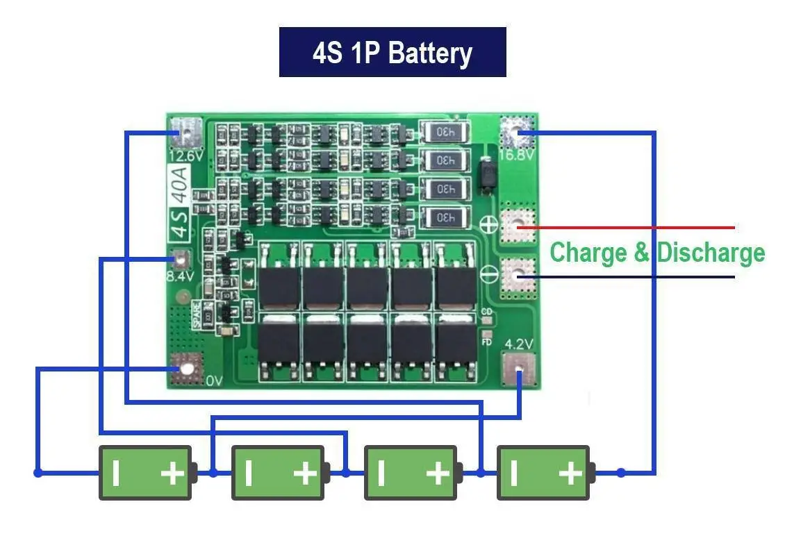 Buy 4S 40A 12.6V Cell 18650 Li-ion Lithium Battery Charging BMS Board Balanced Charging Module online at best price and delivery in islamabad rawalpindi lahore peshawar faisalabad karachi hyderabad quetta wah taxila multan sialkot mardan Pakistan