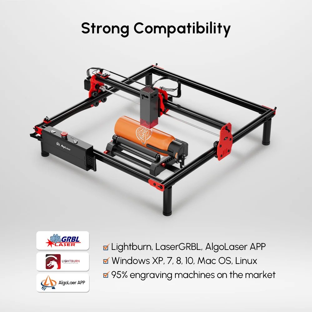 Buy AlgoLaser Mini Rotary Roller for Laser Engraver – 360° Adjustable Y-Axis Rotary online at best price and delivery in islamabad rawalpindi lahore peshawar faisalabad karachi hyderabad quetta wah taxila multan sialkot mardan Pakistan 