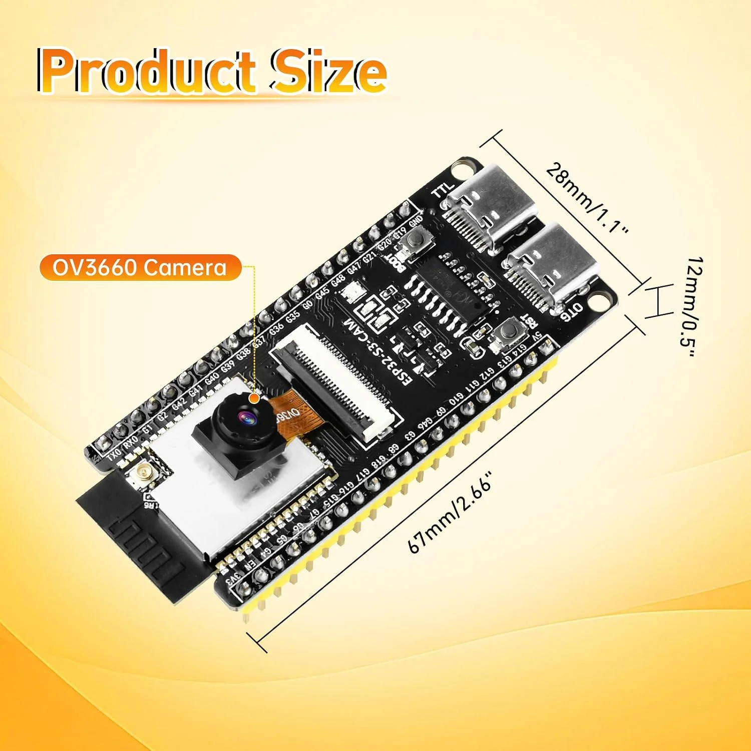 Buy ESP32-S3 CAM Development Board with OV3660 Camera IOT Based Cam Module online at best price and delivery in islamabad rawalpindi lahore peshawar faisalabad karachi hyderabad quetta wah taxila multan sialkot mardan Pakistan 