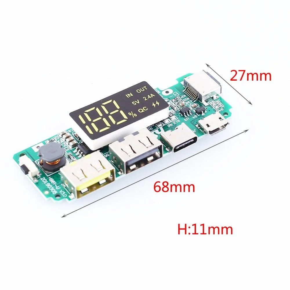 Buy Lithium Battery Charger Board LED Dual USB 5V 2.4A Micro/Type-C USB Mobile Power Bank 18650 Charging Module Circuit online at best price and delivery in islamabad rawalpindi lahore peshawar faisalabad karachi hyderabad quetta wah taxila multan sialkot mardan Pakistan