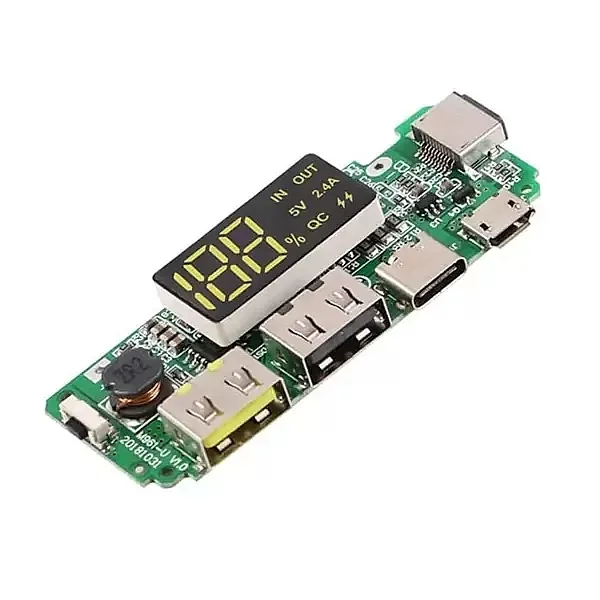 Buy Power Bank Module with Dual USB 5V Type A, Type-C and Type B mini Charging Port 18650 Charging Module Circuit online at best price and delivery in islamabad rawalpindi lahore peshawar faisalabad karachi hyderabad quetta wah taxila multan sialkot mardan Pakistan