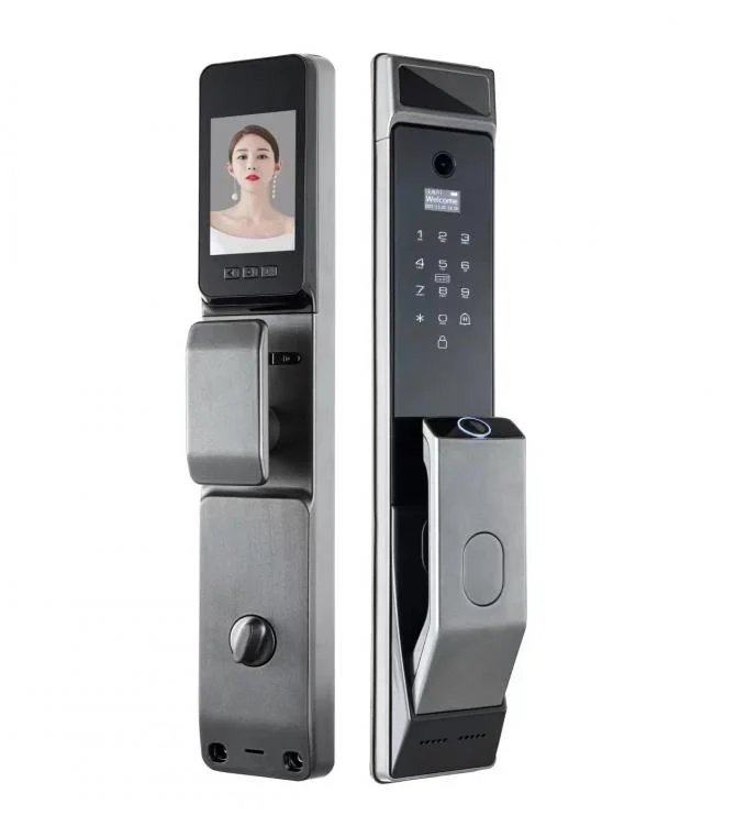 Buy Qleung S914MAX 3D Face Tuya Wifi Automatic Lock Fingerprint Code Card Smart Door Lock with Peephole Camera online at best price and delivery in islamabad rawalpindi lahore peshawar faisalabad karachi hyderabad quetta wah taxila multan sialkot mardan Pakistan 