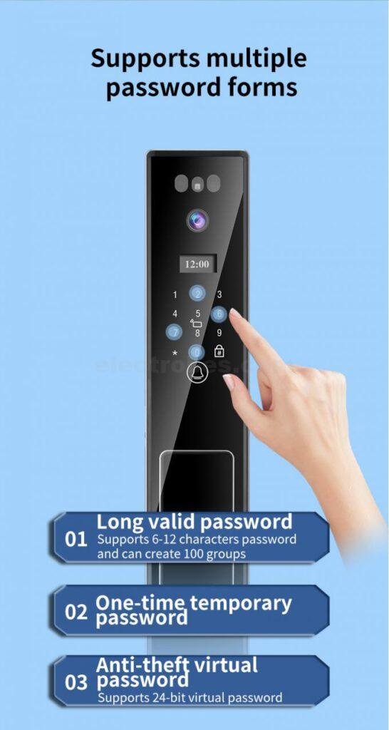 Buy S555 Smart Door Lock with 7.4V 5000mAh Battery 40-110mm Door Thickness CNC Process Aluminum Alloy online at best price and delivery in islamabad rawalpindi lahore peshawar faisalabad karachi hyderabad quetta wah taxila multan sialkot mardan Pakistan 