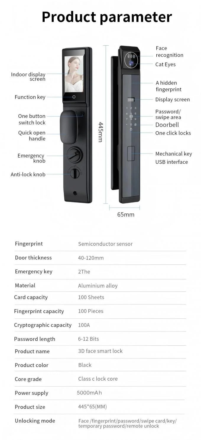 Buy S940max Smart Door Lock with 6068*24*240mm Mortise 5.5kg Weight and 40-110mm Door Thickness online at best price and delivery in islamabad rawalpindi lahore peshawar faisalabad karachi hyderabad quetta wah taxila multan sialkot mardan Pakistan 
