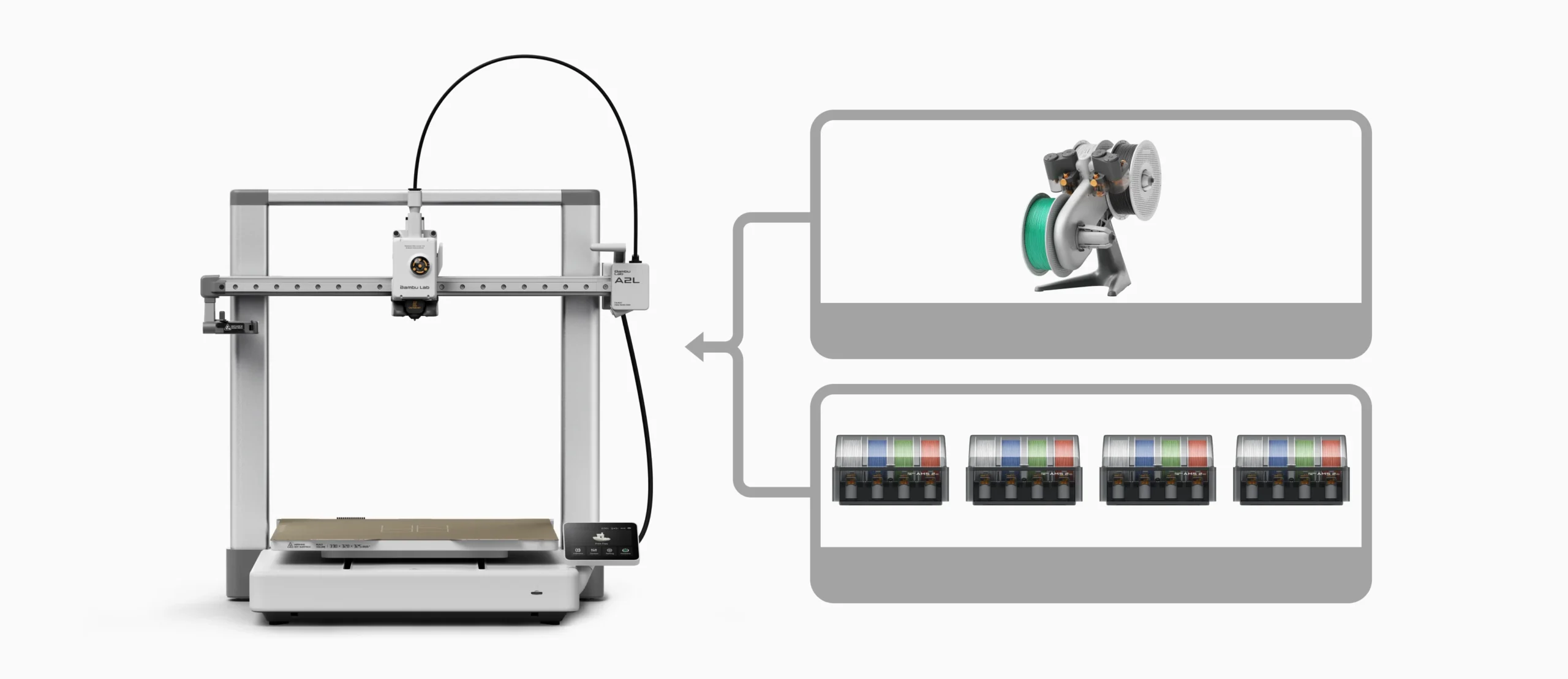 Buy Bambu Lab A2L: Budget Large-format 3D Printer for Beginners online at best price and delivery in islamabad rawalpindi lahore peshawar faisalabad karachi hyderabad quetta wah taxila multan sialkot mardan Pakistan 