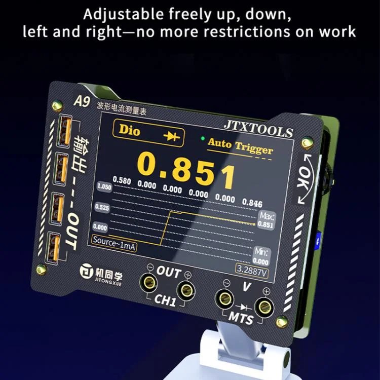 Buy JTX A9 Curve Waveform Measuring Meter Phone Current Voltage Tester online at best price and delivery in islamabad rawalpindi lahore peshawar faisalabad karachi hyderabad quetta wah taxila multan sialkot mardan Pakistan