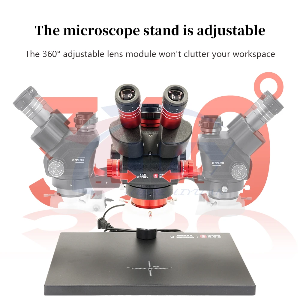 Buy YCS-6558X Trinocular Stereo Zoom Microscope with Big Base online at best price and delivery in islamabad rawalpindi lahore peshawar faisalabad karachi hyderabad quetta wah taxila multan sialkot mardan Pakistan