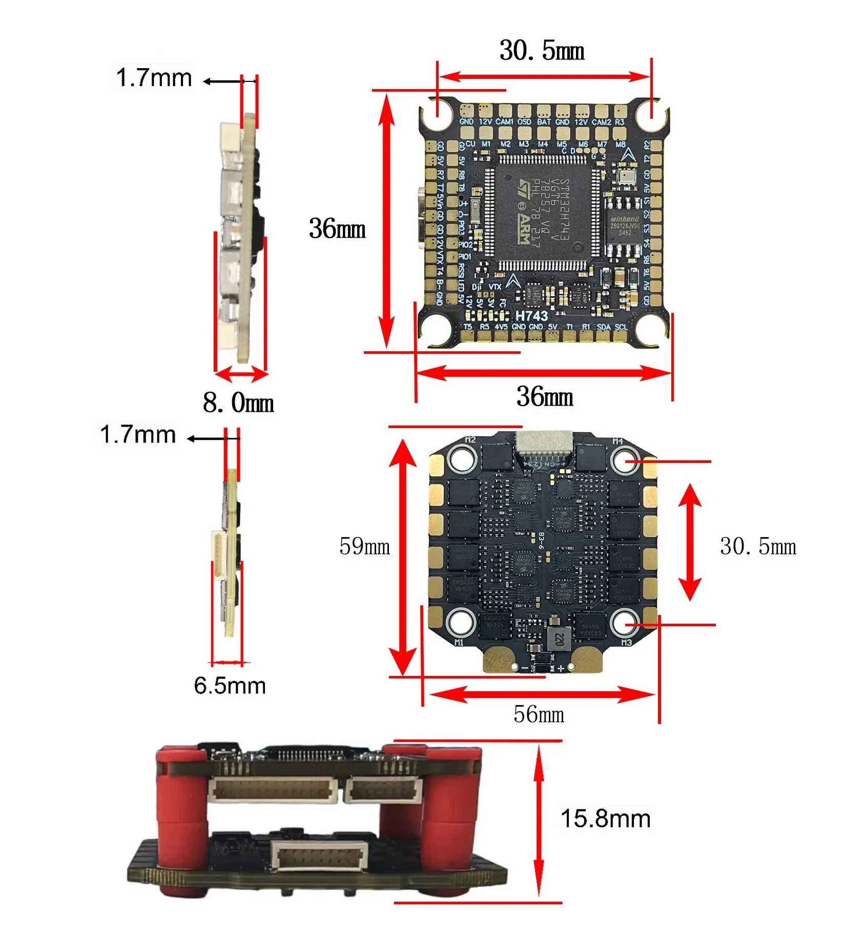 Buy DAKEFPV STM32H743 ARM Flight Controller Board for FPV Drones online at best price and delivery in islamabad rawalpindi lahore peshawar faisalabad karachi hyderabad quetta wah taxila multan sialkot mardan Pakistan 
